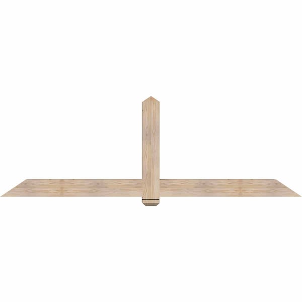 Ekena Millwork Eugene Smooth Timber Gable Bracket, Douglas Fir, 96"W x 32"H x 5 1/2"D x 5 1/2"F, 8/12 Pitch GBW096X32X0606EUG00SDF - main